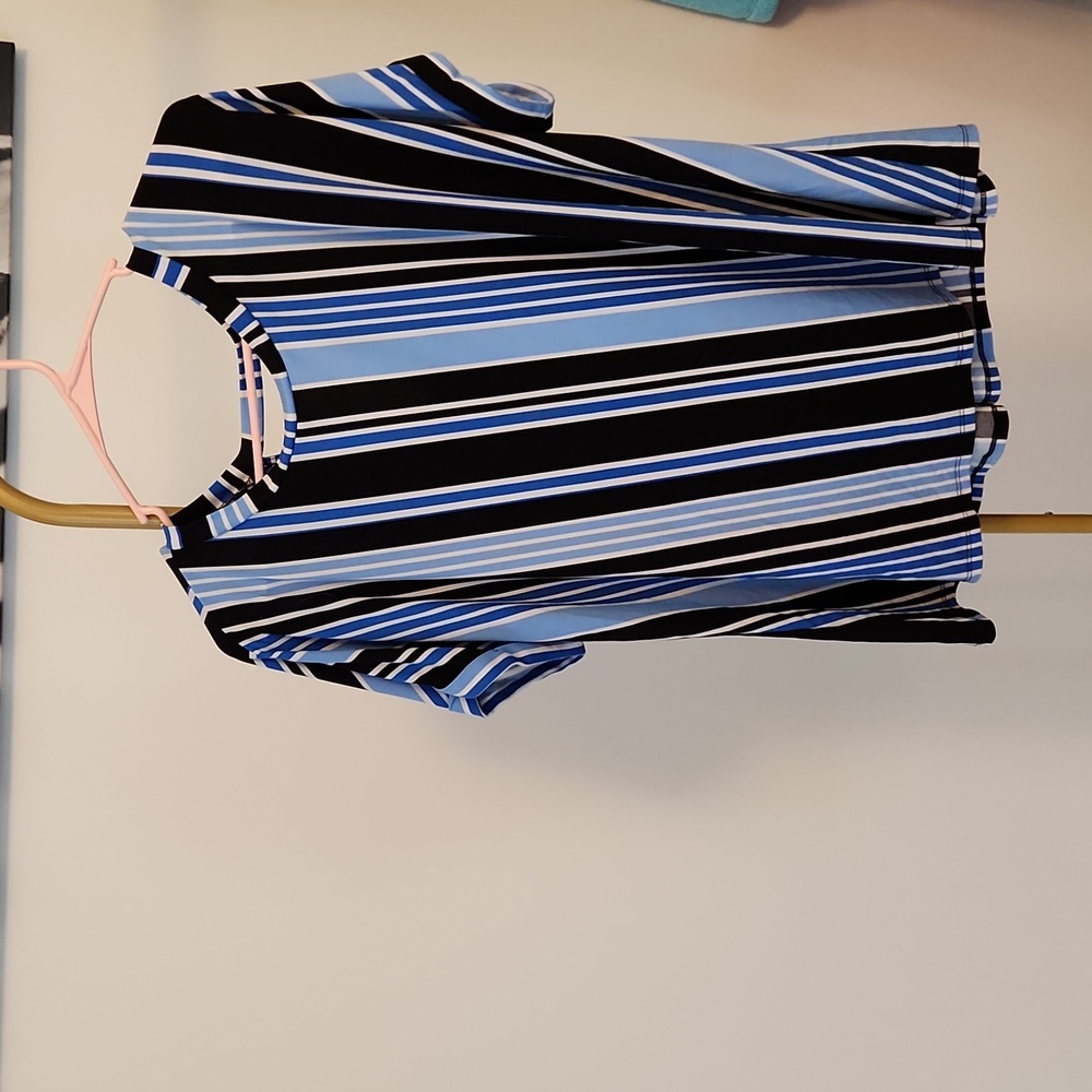 Blue striped top, size XL